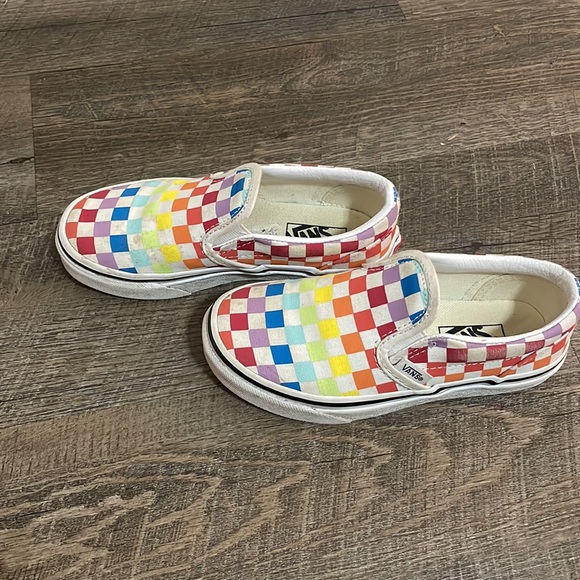 Kids Vans Rainbow Checkered - Picture 4 of 4